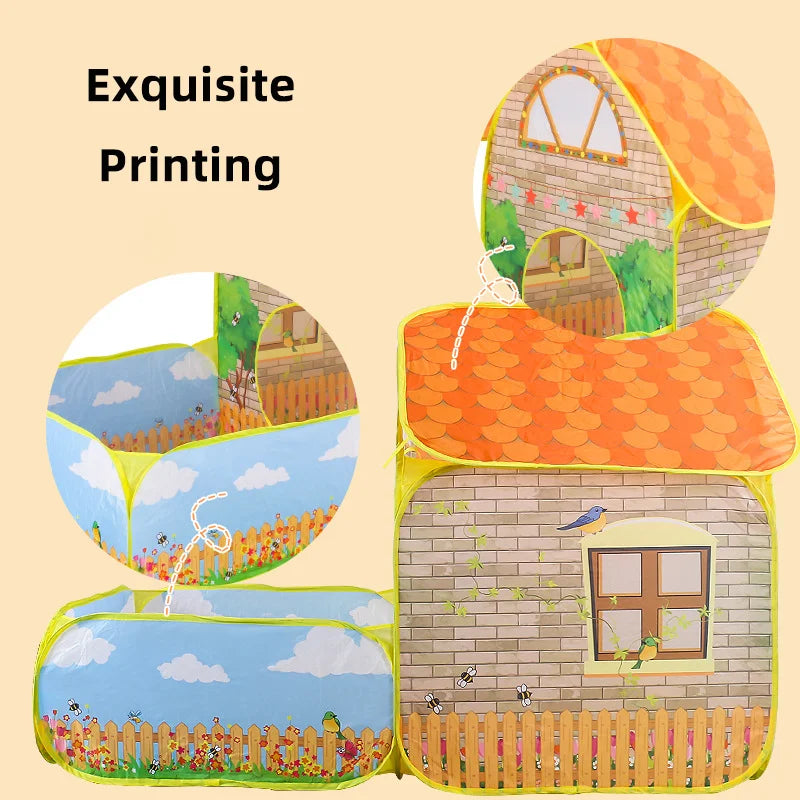 PANGDUBE Folding Baby Playpen 156*80cm Garden Children's Toy Tent Kid Wigwam for Children Ball Pit Dry Pool Baby Playground