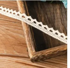 5Meter Roll White Cotton Embroidered Lace Net Ribbons Fabric Trim DIY Decorate Sewing Handmade Craft Materials Bow