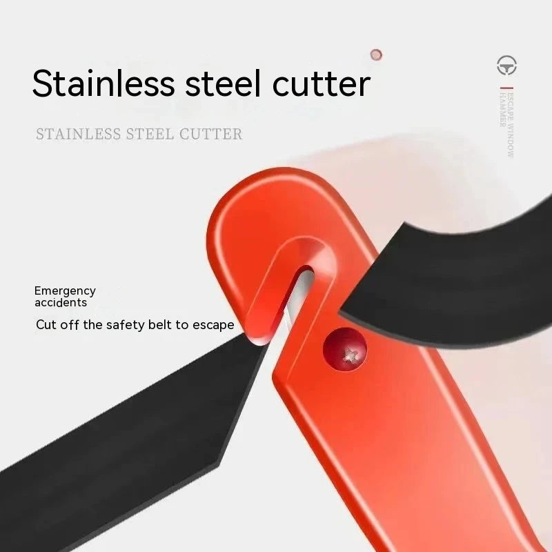 Car Buses Trucks Safety Hammer Multifunctional Seat Belt Cutter Window Breaking Hammer Portable Emergency Rescue Escape Tool