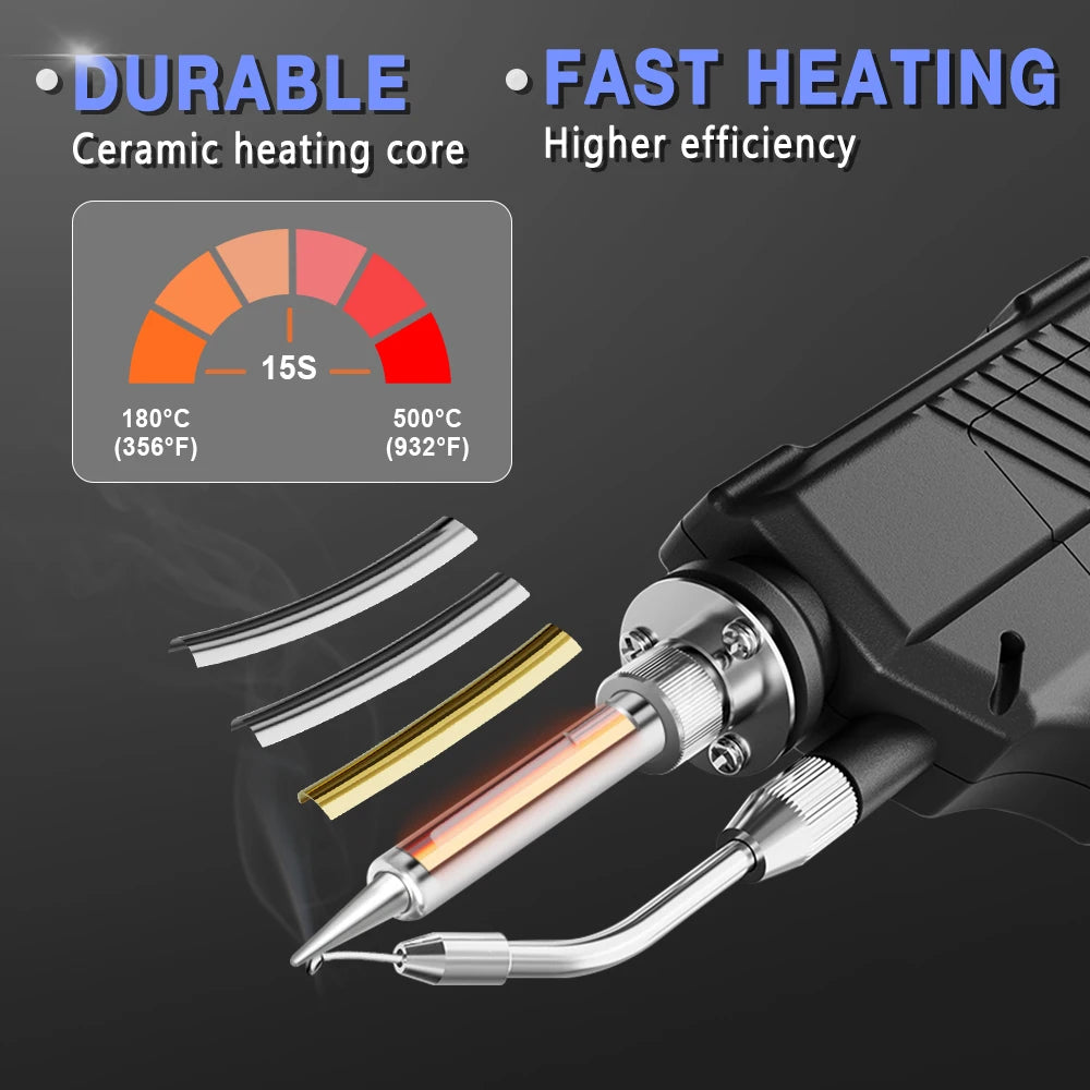 Toolour LCD Soldering Iron Kit with Adjustable Temp 180-520°C/356~932℉ Auto Send Tin Soldering Iron Gun for Welding Repair