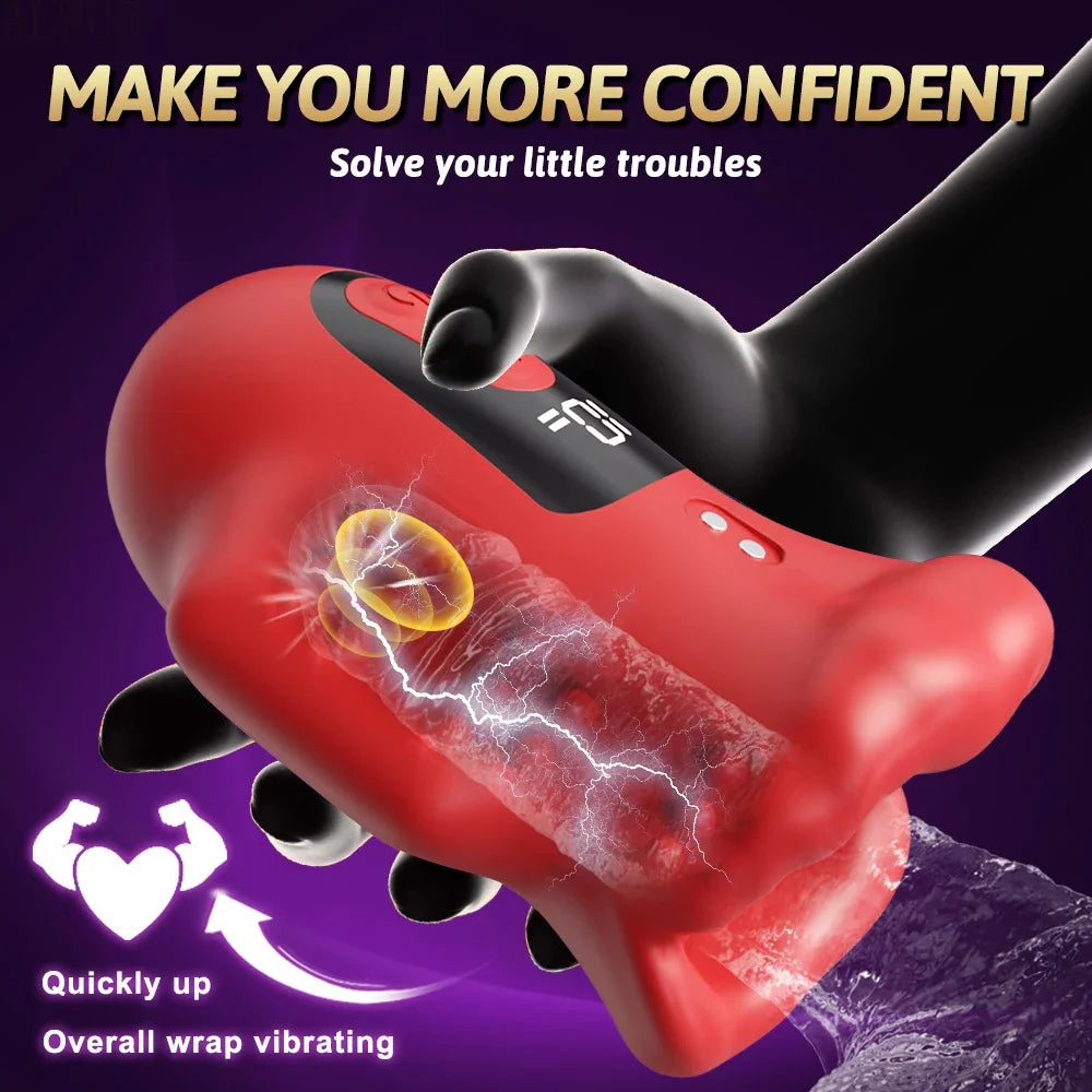 Glans Trainer for Men Powerful Vibrating Penis Training Glans Masturbator Lasting Endurance Massager Vibrator Erotic Sex Toys