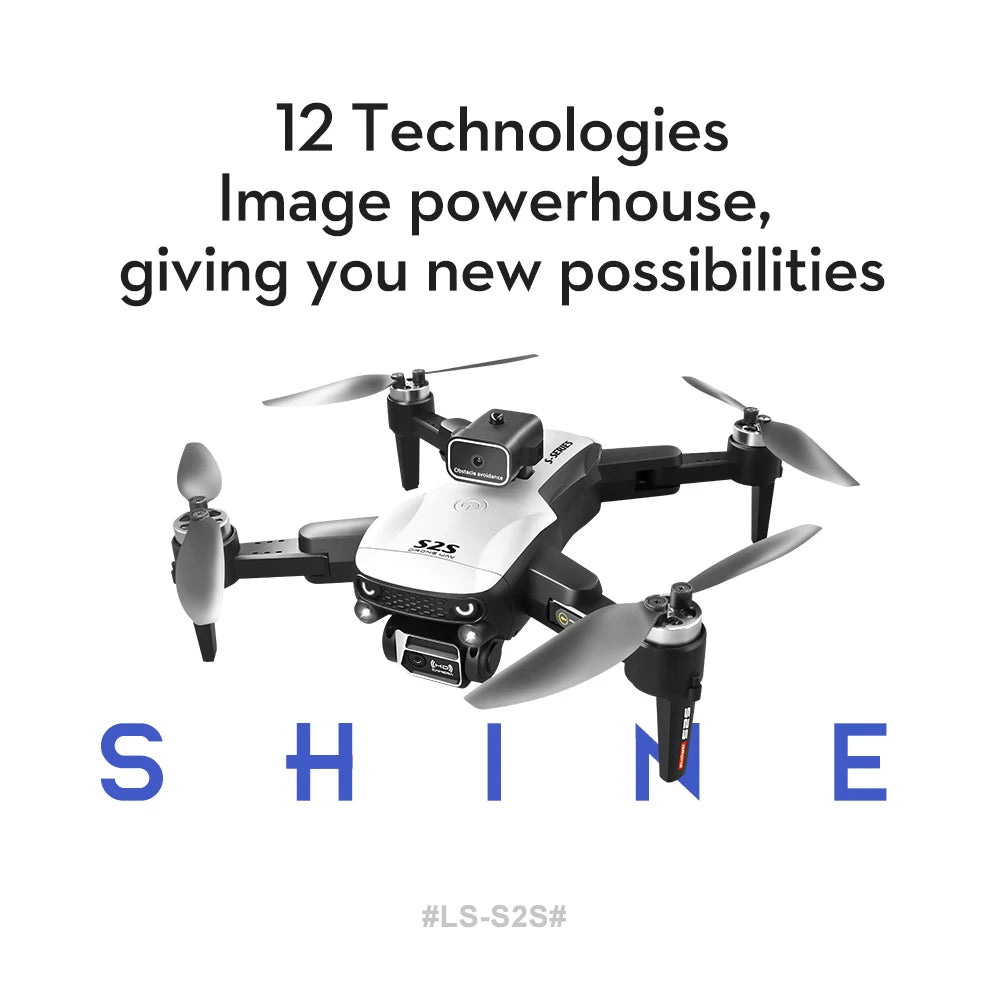 New S2S Drone 8K Professional HD Dual Camera Brushless Obstacle Avoidance Aerial Photography Foldable Quadcopter Toys Gifts