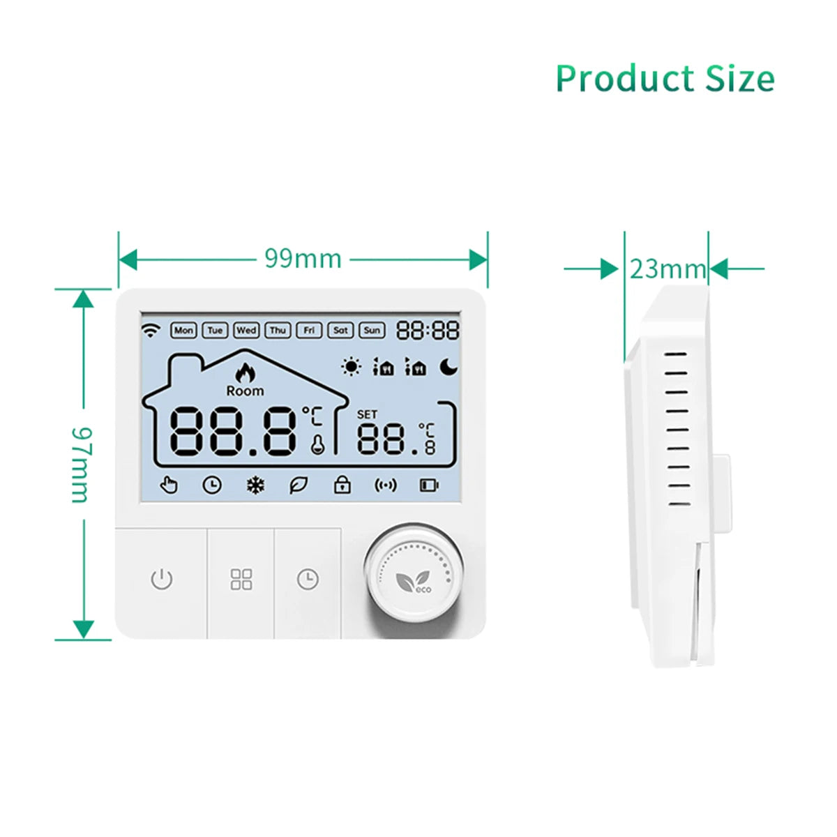 Tuya Wifi Boiler Thermostat Wireless Heating Room Thermostats Wifi Battery Operated Gas Boiler Water Heating Alexa Google Home