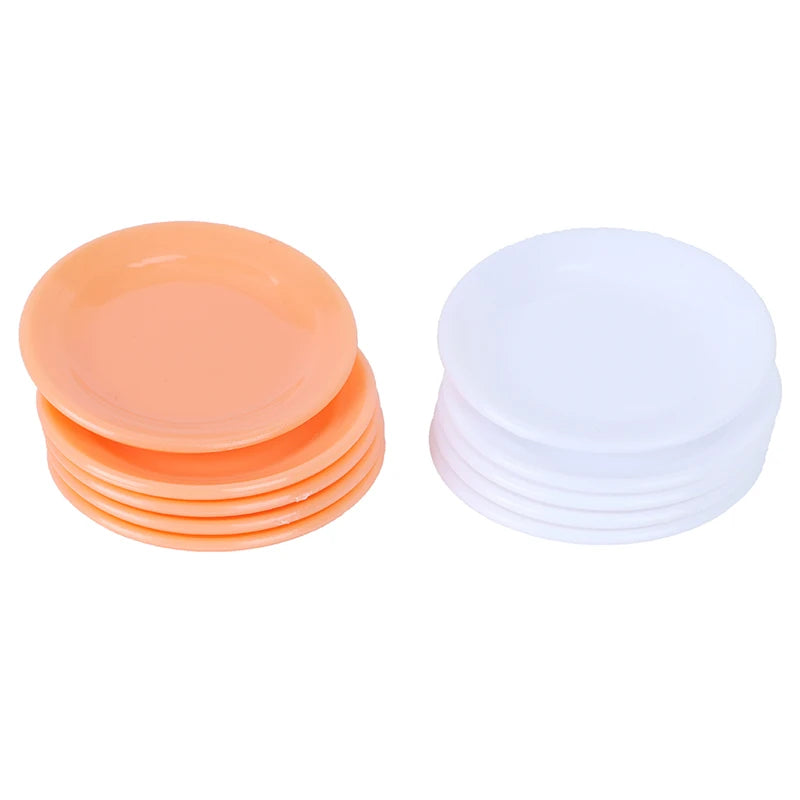 5pcs 1:12 Dollhouse Miniatures Dishes Plate Pretend Play Kitchen Accessories Toy