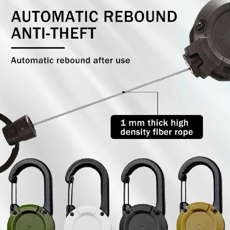 1/3Pcs Automatic Retractable Wire Rope Antitheft Easy-to-pull Buckle Rope Elastic Keychain Sporty Retractable Key Ring Anti Lost