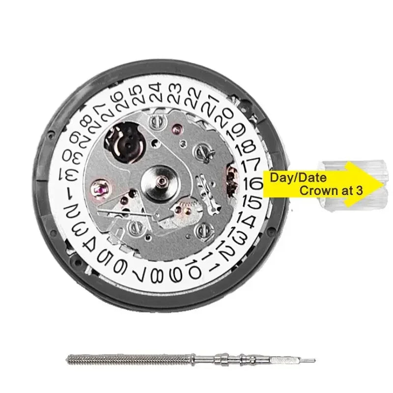NH35A Premium Mechanical Movement NH35 White Date wheel 24 Jewels Automatic Self-winding High Accuracy Movt Replace