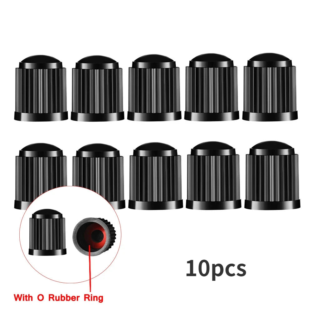 10pcs Car Tyre Valve Caps Tyre Valve Caps Dustproof Decorative Motorcycle Bicycle Universal Caps Car Accessories