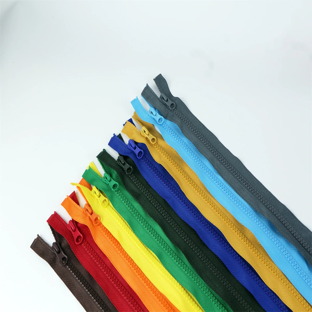 (10pcs)5# resin 60CM zipper clothing color single head open tail long down jacket cotton clothes glue teeth