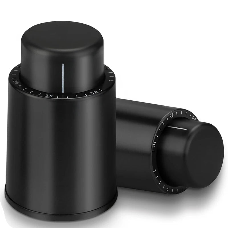 Vacuum Wine Preserver with Time Scale Record, Wine Bottle Stoppers, Reusable Wine Stoppers,Wine Savers Vacuum Pump Corks