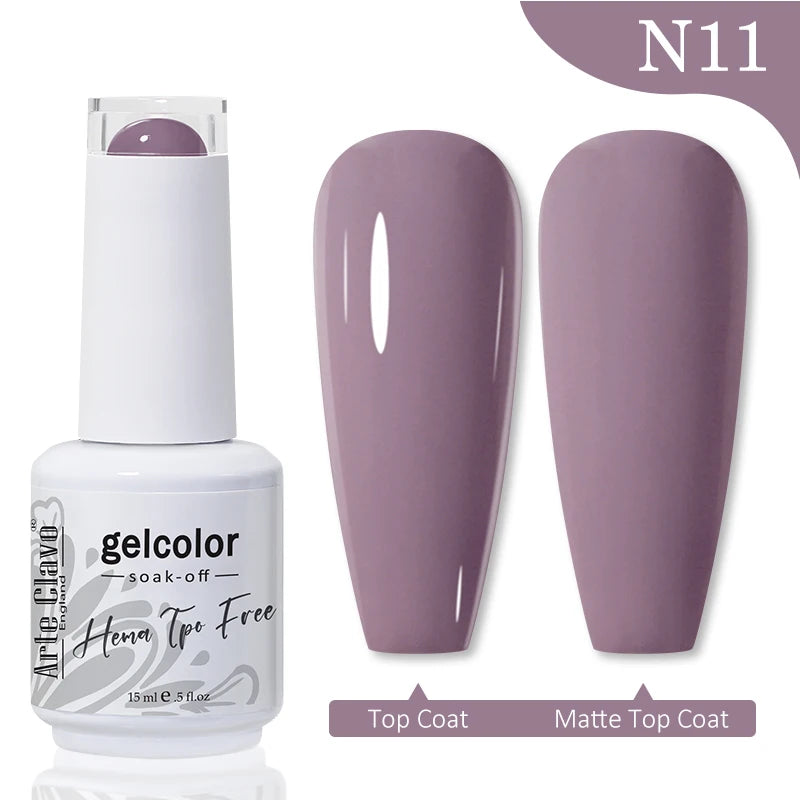 Arte Clavo HEMA TPO FREE Gel Nail Polish Jelly 15ml LED Nail Gel Hybrid Varnish Matt Top Base Coat Nail Art Gellak Primer