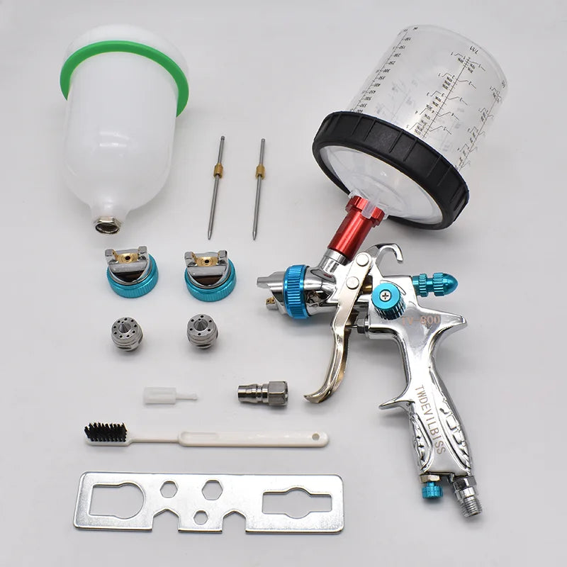 TV-800 high-quality classic spray paint gun HVLP with 1.7 2.0 nozzle, equipped with no cleaning cup