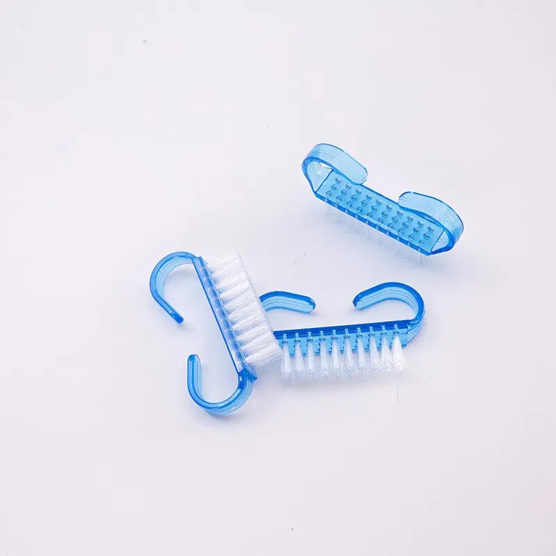 10 Pcs/Lot Acrylic Nail Brush 4 Color Nail Art Manicure Pedicure Soft Remove Dust Plastic Cleaning Nail Brushes File Tools Set