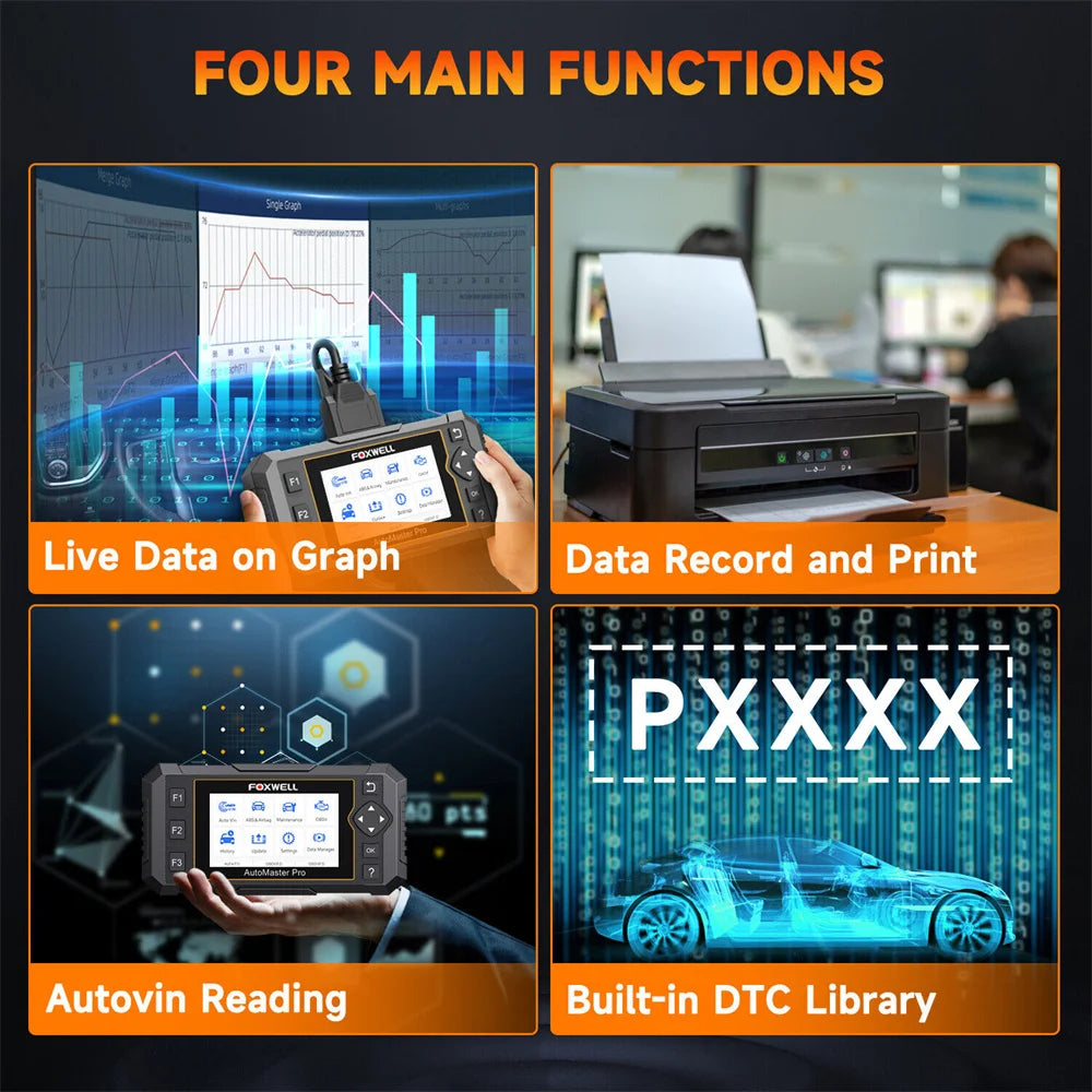 FOXWELL NT650 Pro OBD2 Automotive Scanner SAS A/F OIL EPB BRT TPS 26+ Reset Bidirectional Auto Car Diagnostic Tool Wifi Update
