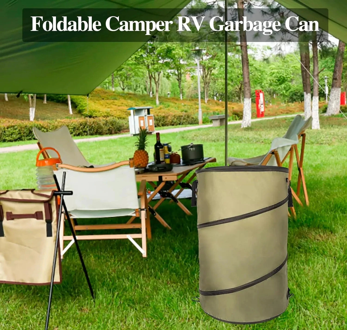 1 pack, Kangaroo Collapsible Garden Bag - Large Lawn and Leaf Container for Easy Lawn Care and Gardening - Durable and Convenien