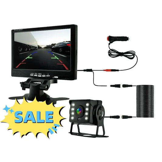 Parking Universal Car Rear View Camera with Monitor For Truck Bus 7 HD Screen 1024*600 Assistance Waterproof Security