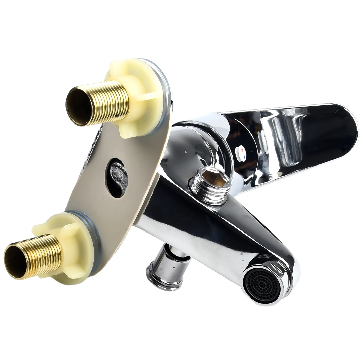 Bathroom Faucet Double-Hole Basin Hot And Cold Basin Tap Mixer Faucet 2 Ways With Copper Ceramic Spool Sink Mixer Tap