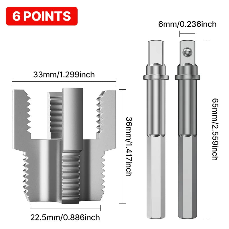 HUHAO PPR/PVC Water Pipe Thread Opener Hand Tools Internal Thread External Thread Integrated Tapping Tool Thread Drill Bit