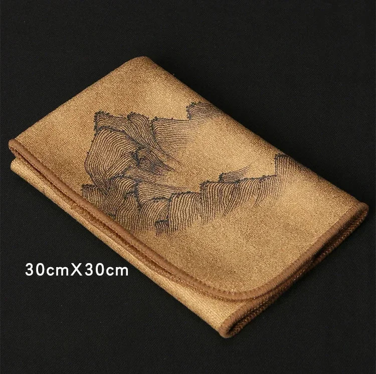 Painted Tea Towel Absorbent Rag Thickened Table Cleaning Tea Cloth Cotton Household Kitchen Cleaning Cloth Dish Cleaning Towels