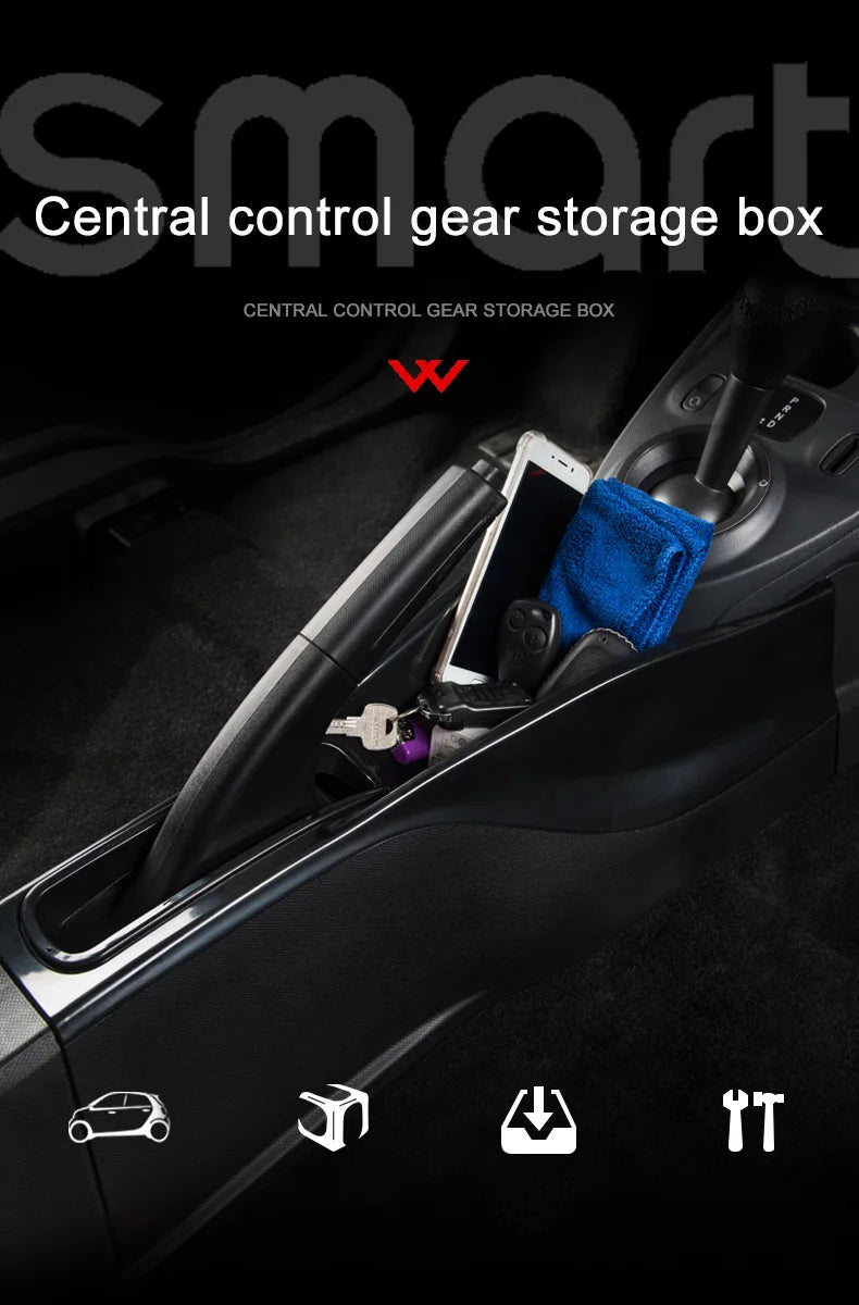 Car Central Control Storage Box Gear Stowing Tidying For Mercedes Smart 453 Fortwo Forfour Car Accessories Interior Modification