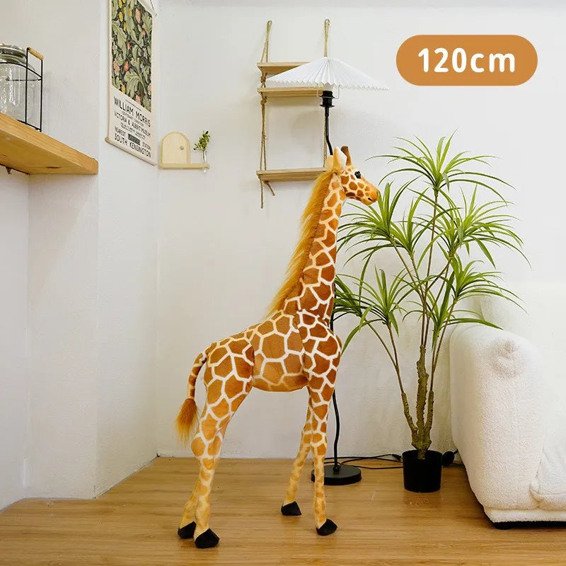 New 1pc Giant size Giraffe Plush Toys Cute Stuffed Animal Soft Giraffe Doll Birthday Gift Kids Toy