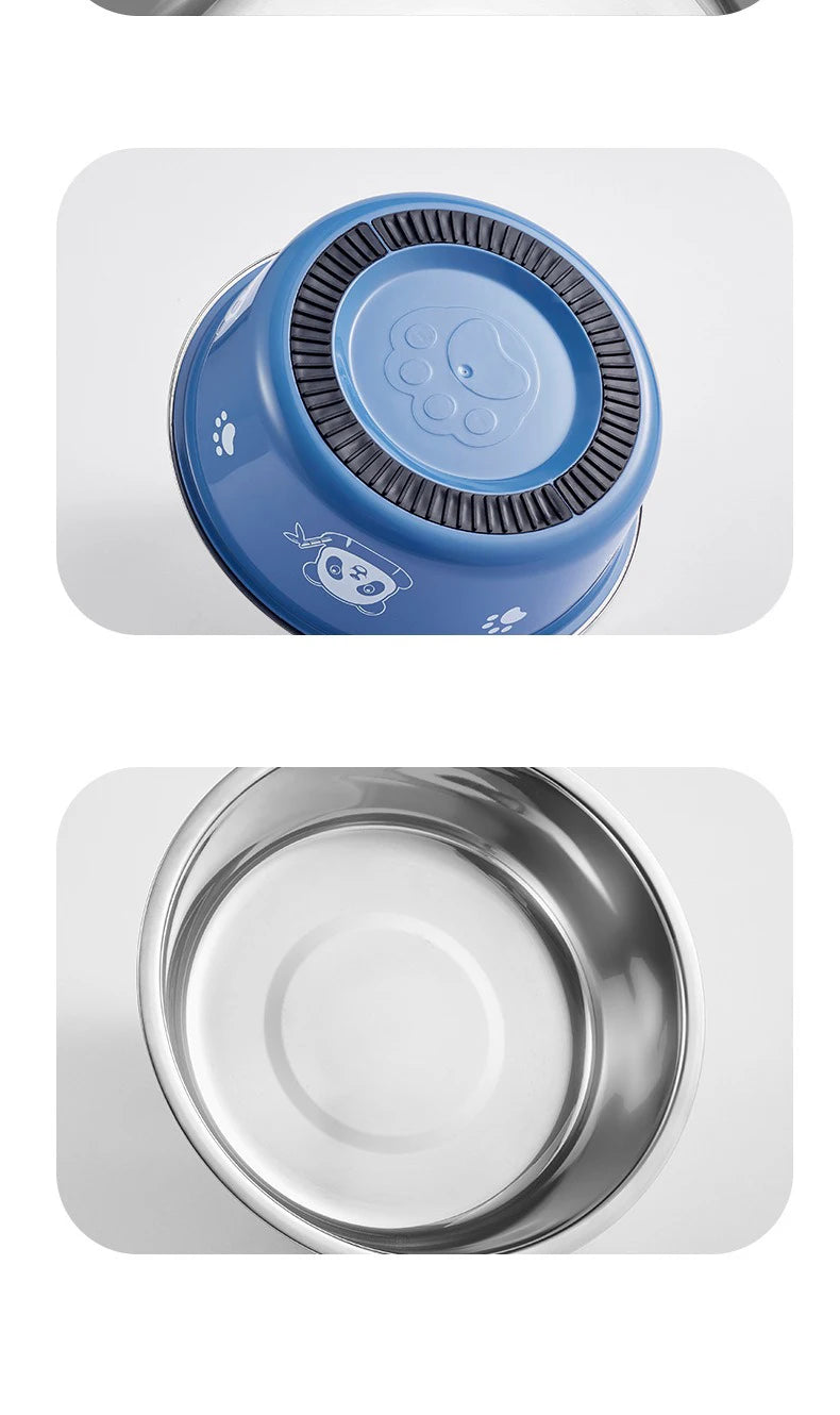 Pet Dog Bowls for Large and Small Dogs Cat Food Water Bowls with Non Slip Rubber Bottom Pet Feeding Bowl Double Wall Insulated