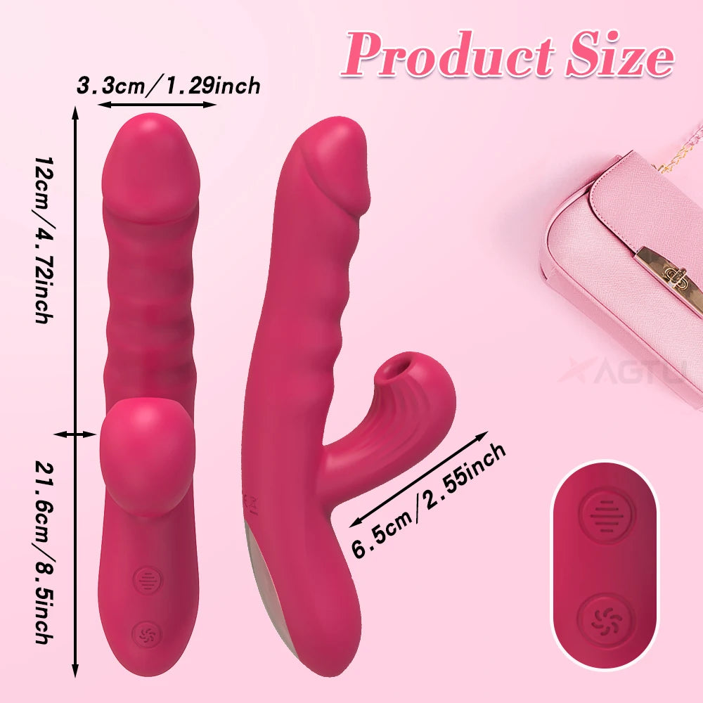 Powerful Thrusting Sucking Vibrator Female Sucker Clitoris Stimulator G Spot Dildo Massager Adult Goods Sex Toys for Women