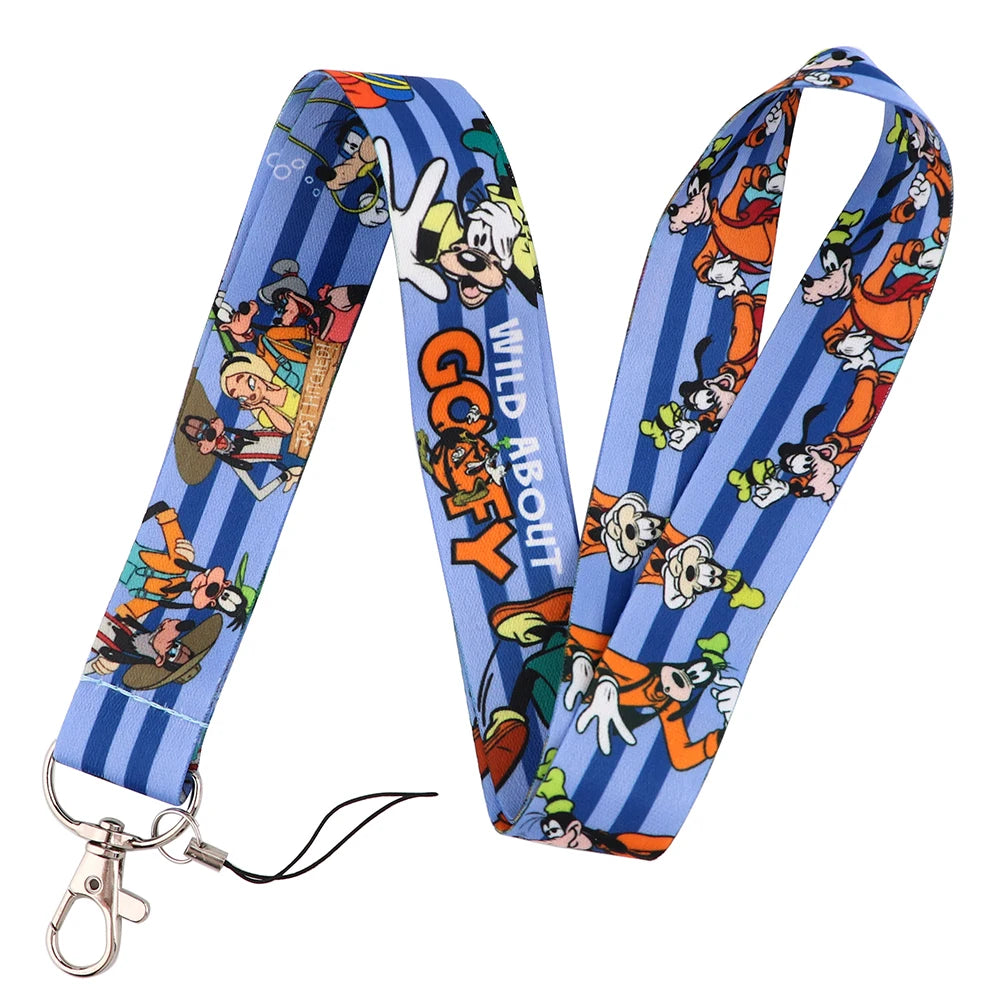 KKZ004 Mickey&Minnie Stitch Lanyard For Keys Keychain Badge Holder ID Credit Card Pass Hang Rope Lariat Phone Charm Gift