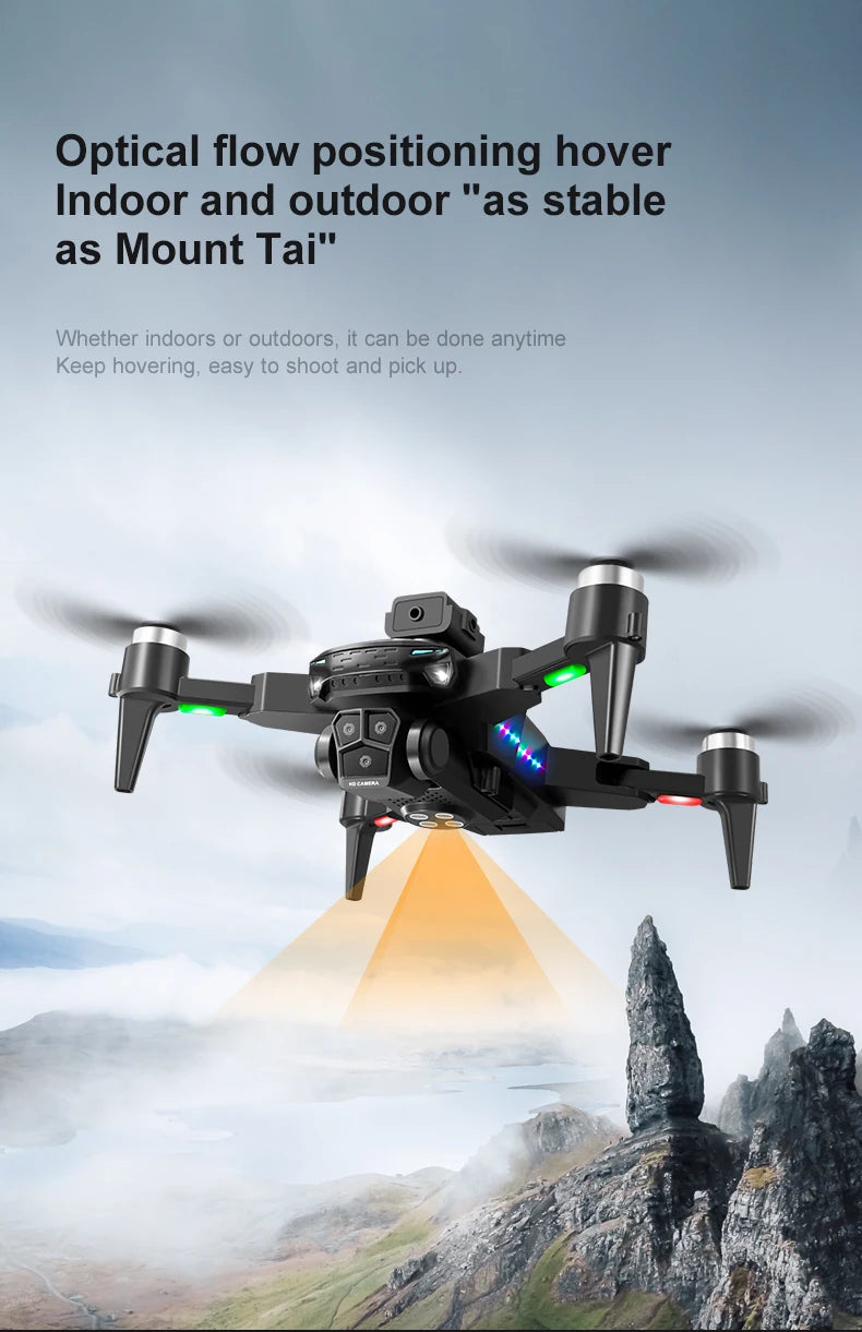 New KY605S Screen Controlled Drone 8K Three HD Camera Brushless Motor Obstacle Avoidance Foldable Quadcopter Dron RC Toys Gifts