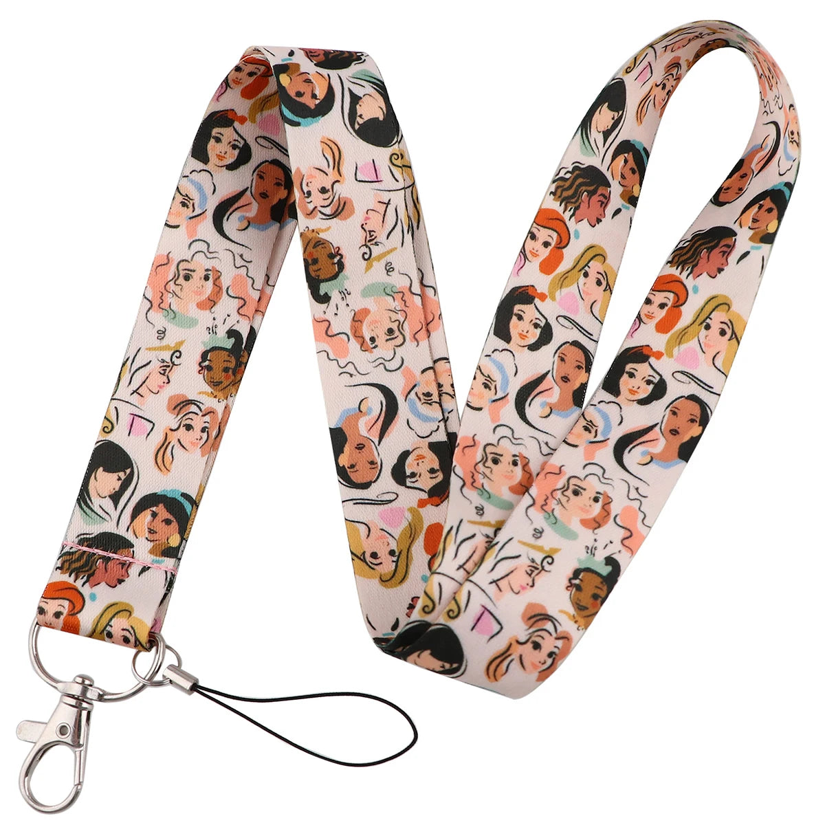 KKZ004 Mickey&Minnie Stitch Lanyard For Keys Keychain Badge Holder ID Credit Card Pass Hang Rope Lariat Phone Charm Gift