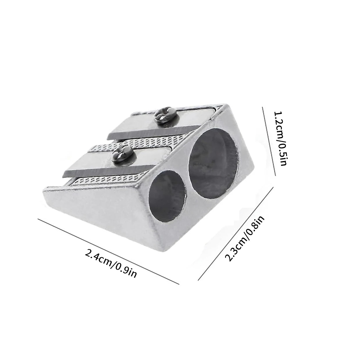 Magnesium Pencil Sharpener, Kum Magnesium Pencil Sharpener, Kum 2-Hole Pencil Sharpener Magnesium Alloy Wedge Profile, Metal Pen