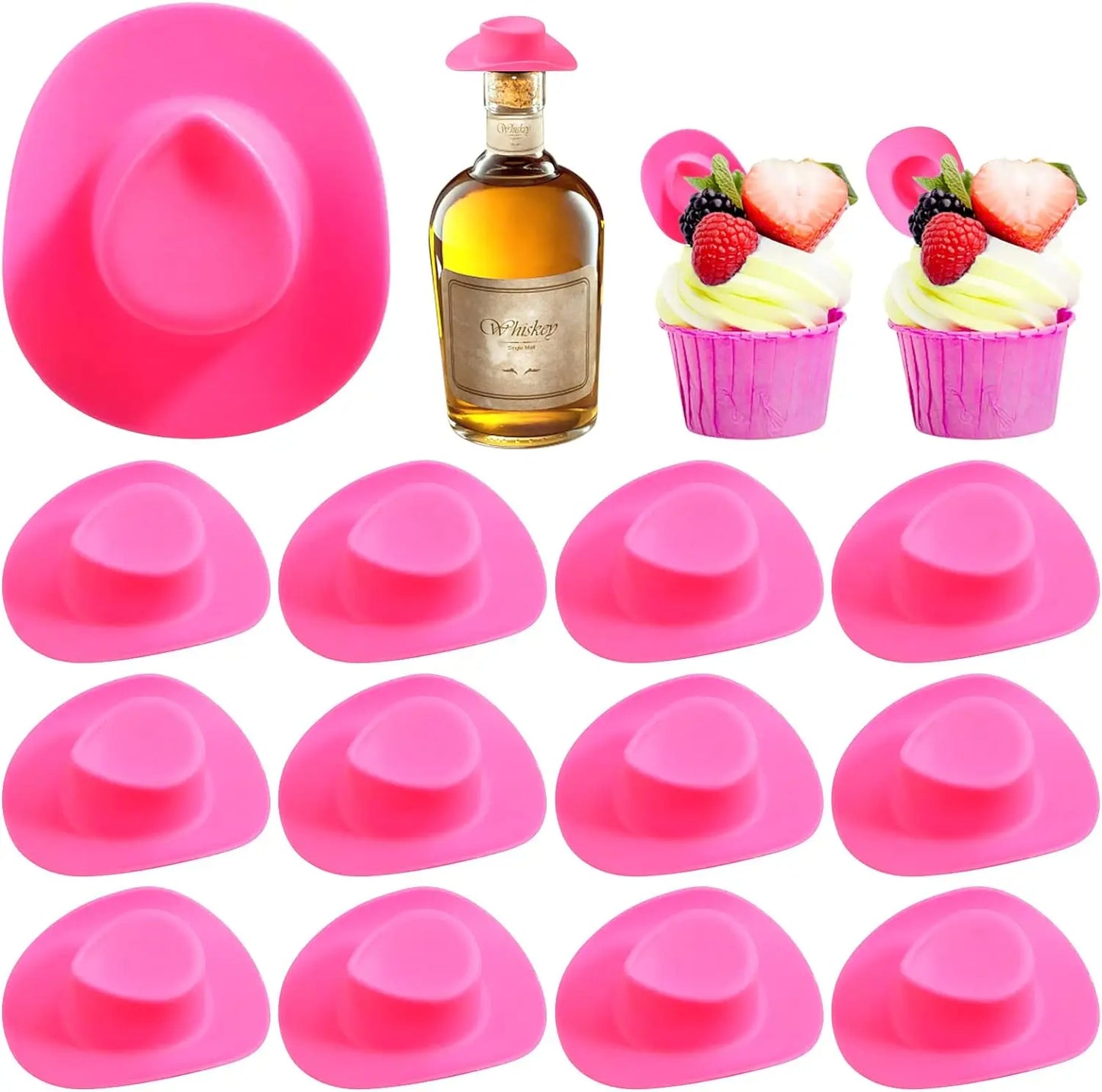 5/10/20/30/40/50pc Mini Cowboy Hat Plastic Cowgirl Cute Doll Hat Western Wedding Birthday Party Supplies Accessories Cake Topper