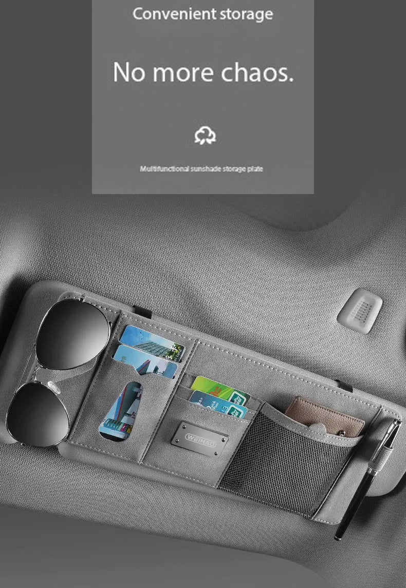 New Arrival Car Sun Visor Bill Pen Business Card Holder Organizer Storage Box Sunglasses Clip Stowing Tidying Car Accessories