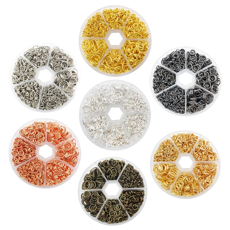 1Box Metal Open Jump Rings Split Rings Connectors Iron Open Jump ring For Diy Jewelry Making(4mm 6mm 8mm 10mm)