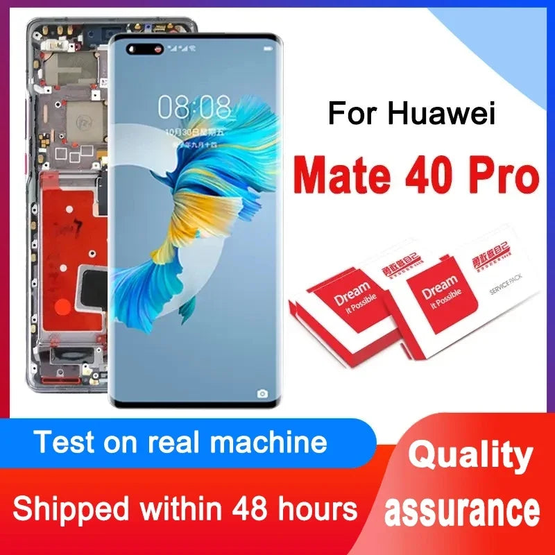 Original 6.76'' OLED Display For Huawei Mate 40 Pro LCD Touch Screen Digitizer Assembly For Mate40 Pro NOH-NX9 Replacement Parts