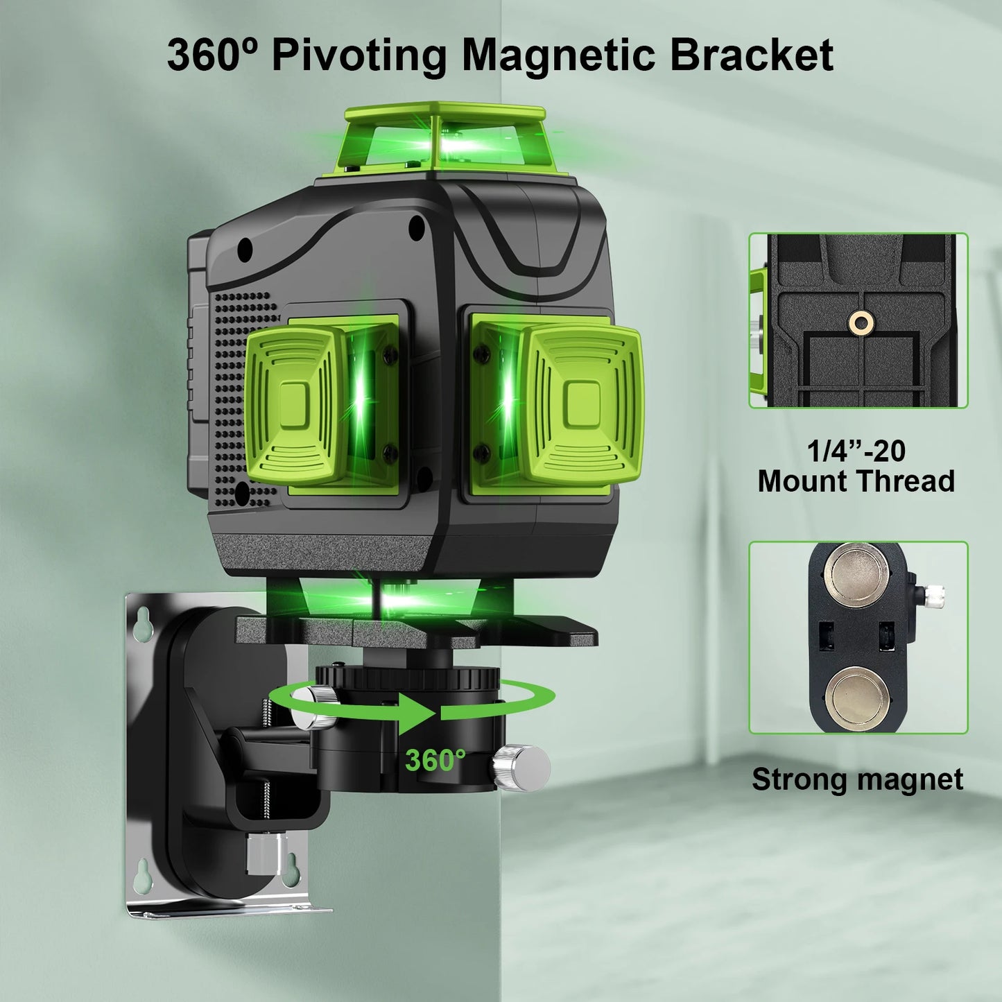 Lfine 4D 16 Lines 360°Self-leveling Laser Levels with Tripod and Suitcase Horizontal And Vertical Professional Laser Level Tool