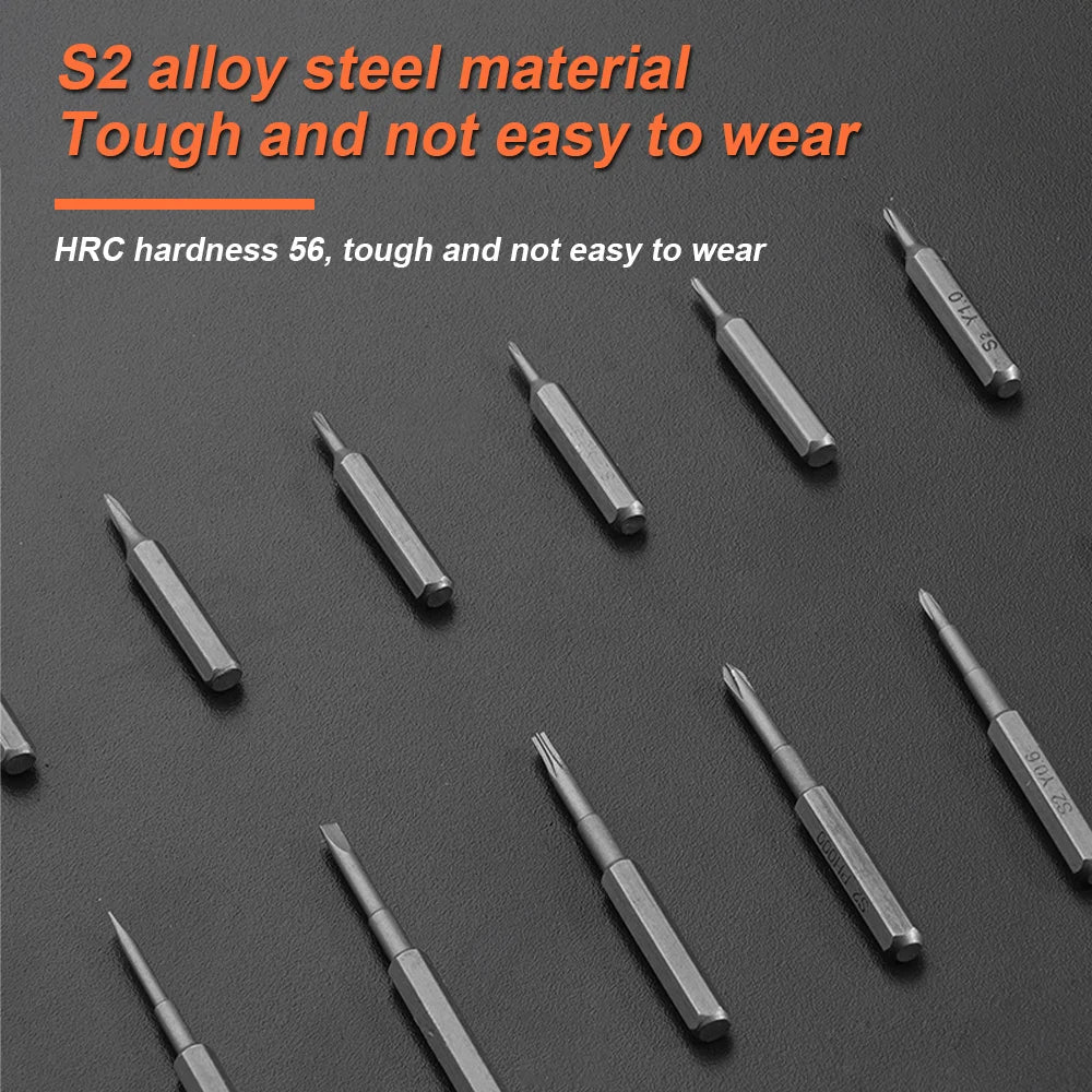 128 in 1 Multi Functional Screwdriver Set Portable Precision Hand Screw Drivers Kit Extended S2 Folding Home Phone Repair Tools
