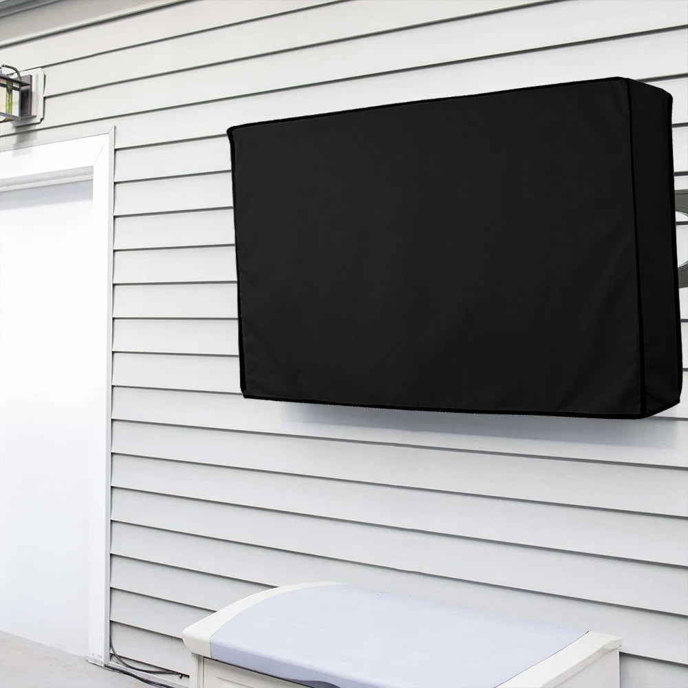 Outdoor TV Screen All-Purpose Dust Cover Black LCD Television Waterproof Resistant Protect Bag 24" 38" 42" 48" 52" 65inch