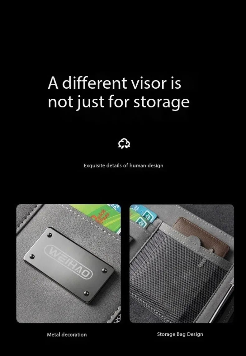 New Arrival Car Sun Visor Bill Pen Business Card Holder Organizer Storage Box Sunglasses Clip Stowing Tidying Car Accessories