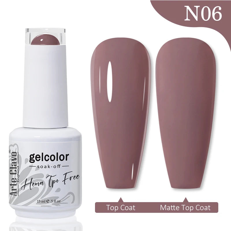 Arte Clavo HEMA TPO FREE Gel Nail Polish Jelly 15ml LED Nail Gel Hybrid Varnish Matt Top Base Coat Nail Art Gellak Primer