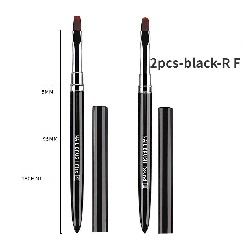 1/2pcs Professionnel Brushes Tools Nail Glue Phototherapy Pen UV Gel Brush Pen Acrylic Nail Art Painting Drawing Brush Manicure