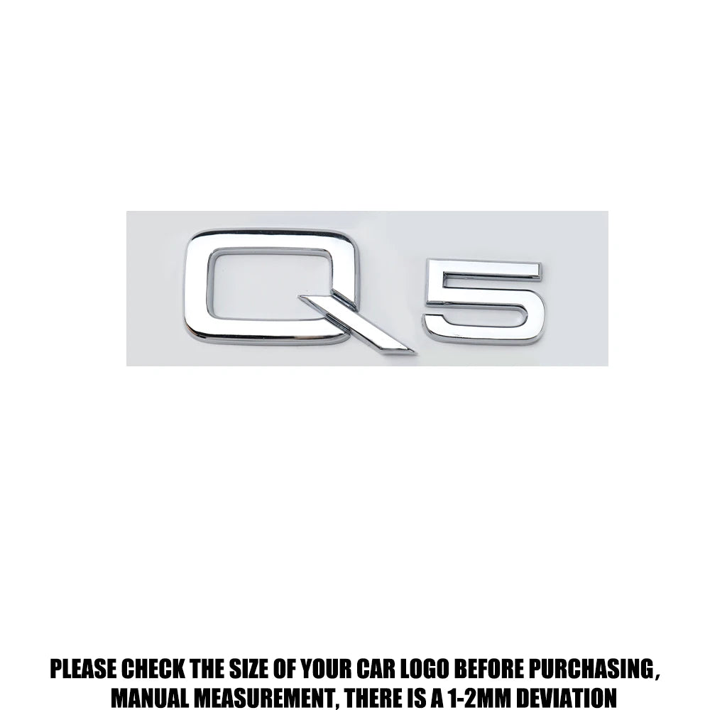 ABS Letter Badge Car Body Rear Trunk Sticker Decoration Accessories For Audi Q3 Q5 Q7 V6T A4 A1 A5 S5 A6 V6T S8 V8T Car Styling