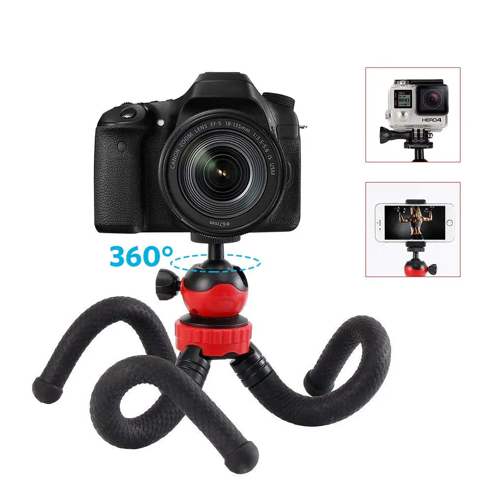 Portable Desktop Tripod Flexible Octopus Travel Mobile Phone Tripod Bracket Monopod Selfie Stick For iPhone DSLR Camera Gopro 12