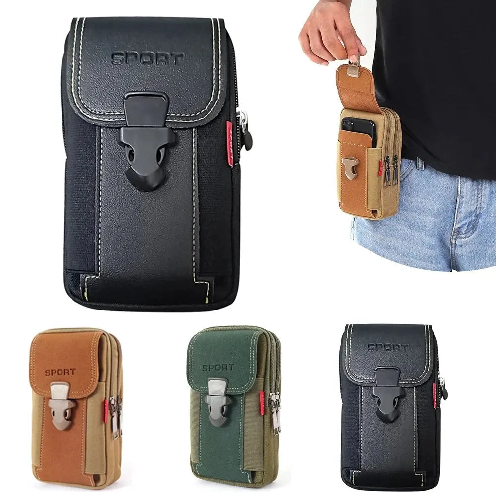 Man Belt Pouch Mobile Phone Bag for Men Phone Holster Bag Molle Waist