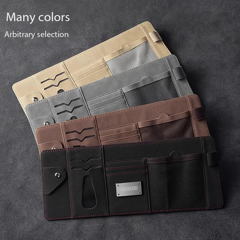 New Arrival Car Sun Visor Bill Pen Business Card Holder Organizer Storage Box Sunglasses Clip Stowing Tidying Car Accessories