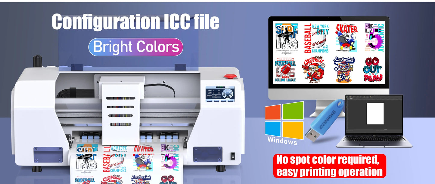 OYfame 33CM DTF Printer A3 For Epson XP600 Directly To Film a3 tshirt printing machine a3 Impresora Dtf with DTF shaking machine