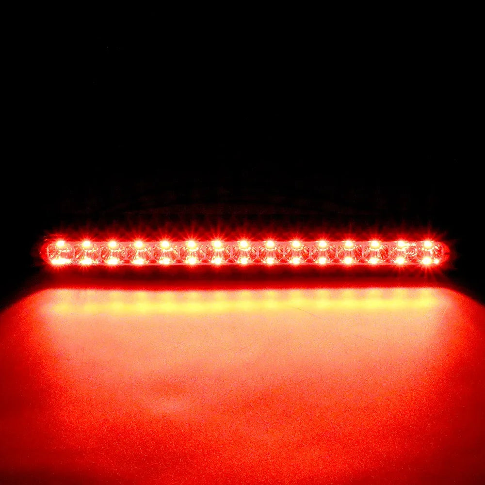 12V Taillights Car Brake Lights Turn Signal Lamp 15 LED Strips Rear Windscreen Side Stop Warning Parking Automotive Accessories