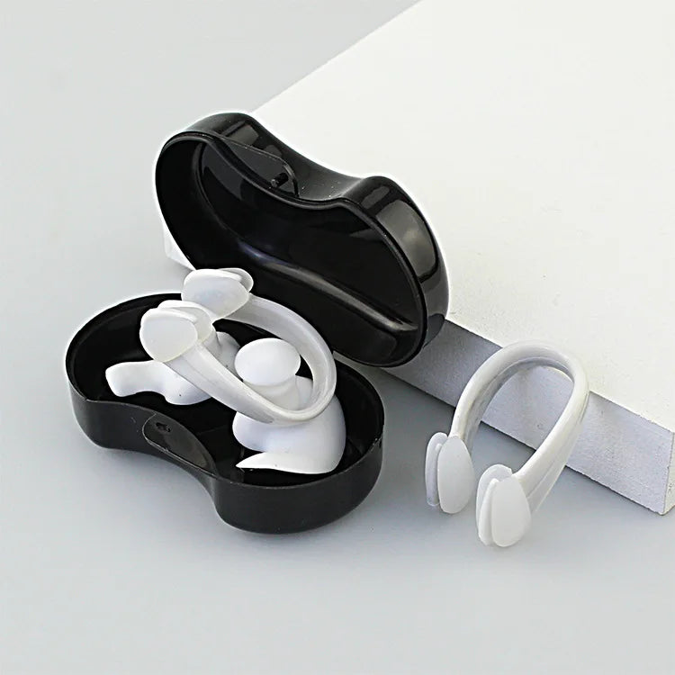 Swimming nose clip earplug set silicone environmentally friendly nose clip earplugs children adult beginners swimming supplies