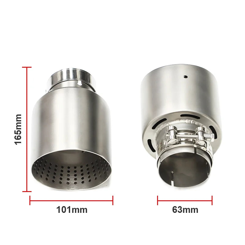1 Pcs Matte Stainless Steel Car Exhaust Tip System Pipe Universal Exhaust Tip For VW GTI MK7 Golf7 Nozzle 60MM 63mm Muffler Tip