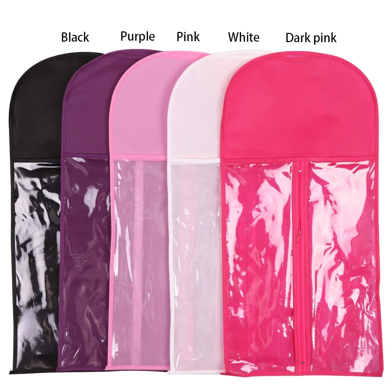1Set Wig Storage Bag With Hanger Hair Bags With Plastic Hanger For Virgin Hair Black Wig Organizer Hangers For Multiple Wigs New