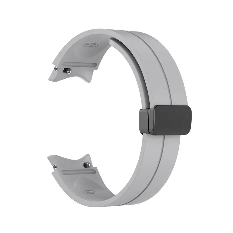 Original Silicone Strap for Samsung Watch 6/5/4 40 44mm 5 Pro 45mm Band Magnetic Buckle Galaxy Watch 4/6Classic 42 43MM 46 47MM